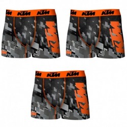 Set 3 Boxer KTM - microfibra -color negro con diseño - Talla L