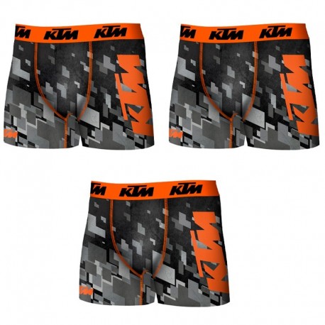 Set 3 Boxer KTM - microfibra - color negro con diseño - Talla XL