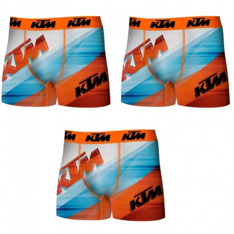 Set 3 Boxer KTM - microfibra (92% poliéster - 8% elastano) - multicolor