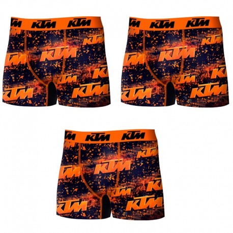 Set 3 Boxer KTM - microfibra (92% poliéster - 8% elastano) - multicolor