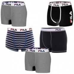 Talla M: Set 5 Boxer SURTIDOS marca FILA, multicolor, rayas y estampados