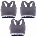 Talla XL: Pack de 3 Sujetador deportivo gris UMBRO XL
