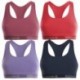 Talla M: Pack de 4 Top deportivo para mujer Rosa fuerte / Rosa / Lila / Marino - 95% algodón 5% elastano