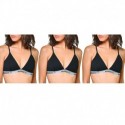 Talla L: Pack de 3 Top deportivo para mujer Negro - 95% algodón 5% elastano