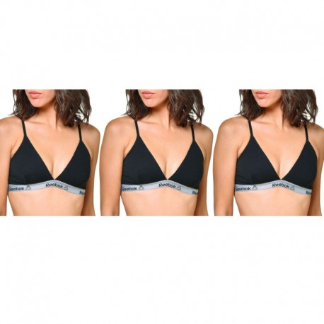 Talla S: Pack de 3 Top deportivo para mujer Negro - 95% algodón 5% elastano