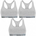 Talla XS: Pack de 3 Top deportivo para mujer Gris - 95% algodón 5% elastano