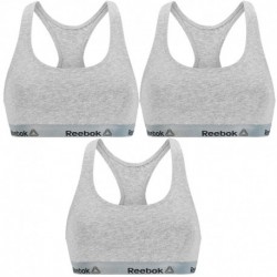 Talla S: Pack de 3 Top deportivo para mujer Gris - 95% algodón 5% elastano