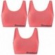 Talla M: Pack de 3 Top deportivo para mujer Rosa - 74% poliamida 26% elastano