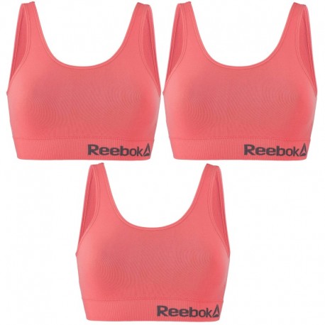 Talla M: Pack de 3 Top deportivo para mujer Rosa - 74% poliamida 26% elastano