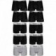 Talla M: Set 10pcs Boxers KAPPA - negro y multicolor - 95% algodón