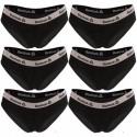 Talla L: Pack de 6 shorts deportivos para mujer Negro - 95% algodón 5% elastano