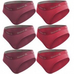 Talla XS: Set de Set 6 culottes deportivos para mujer REEBOK - Rosa fuerte + Rosa - 95% algodón 5% elastano