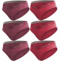 Talla L: Set de Set 6 culottes deportivos para mujer REEBOK - Rosa fuerte + Rosa - 95% algodón 5% elastano