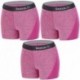 Talla L: Set 3 SHORTS deportivos deportivo para mujer REEBOK - cintura alta - Morado - 92% poliéster 8% elastano