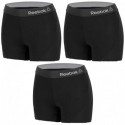 Talla L: Set 3 SHORTS deportivos deportivo para mujer REEBOK - cintura alta - Negro - 92% poliéster 8% elastano