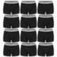 Talla L: Pack de 12 boxers 95% algodón - Body: 6negro/6rojo