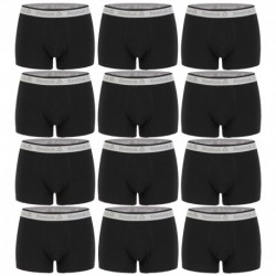 Talla XL: Pack de 12 boxers 95% algodón - Body: 6negro/6rojo