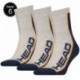 43/45 Set 6 pares - calcetines "running" HEAD - unisex - Gris/Marino - talla 43/45