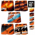 Talla S: Set 10 Boxer KTM - microfibra (92% poliéster - 8% elastano) - multicolor