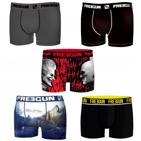 Talla S: Pack de 5 boxers FREEGUN aleatorio