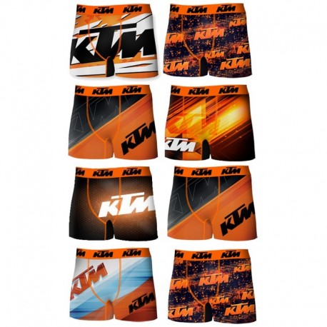 Talla XXL: Set 8pcs Boxers KTM - 92% poliéster 8% elastano