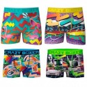 Talla XL: Colección Retro - Pack de 4pcs Boxers Crazy Boxer - microfibra (92% poliéster - 8% elastano) - multicolor