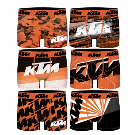 Talla XXL: Set 6 Boxer KTM - microfibra (92% poliéster - 8% elastano) - multicolor