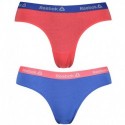 Talla M: Set 2 Womens Reebok braguitas colección VIOLET - azul cobalto y rosa - 95% algodón 5% elastano
