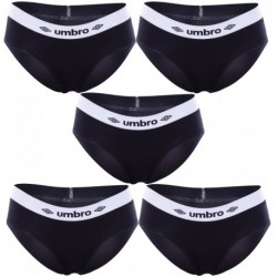 Set 5 Slips deportivo femenino negro UMBRO XL