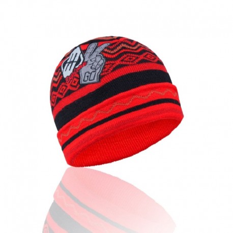 Gorro FREEGUN para hombre, con logo bordado, talla única, 100% acrílico, rojo