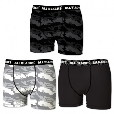 Talla M: Set 3 Boxer ALL BLACKS - algodón - 95% algodón 25% elastano