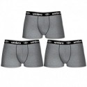 Talla S: Pack de 3 Boxer UMBRO - Gris - 100% algodón