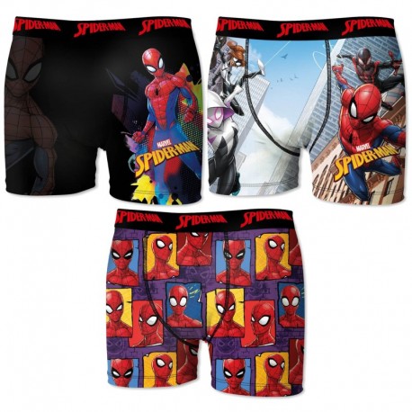 Set 3 Boxer SPIDERMAN - aleatorio - microfibra - 92% poliéster, 8% elastano