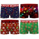 Pack 4 calzoncillos Crazy Boxer Fiesta para hombre