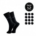 Set 12 pares de calcetines Pierre Cardin Negro 64% poliéster 28% algodón con Logo