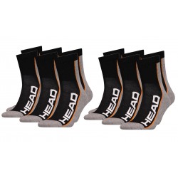Pack 6 pares de calcetines "running" HEAD en color gris y negro