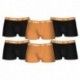 Pack 6 calzoncillos UMBRO en negro y naranja para hombre
