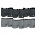 Pack 6 calzoncillos UMBRO en negro y gris para hombre