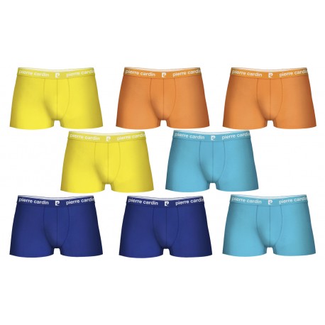 Set 8 boxers Pierre Cardin Naranja/Rosa/Gris/Rojo 95% algodón 5% elastano