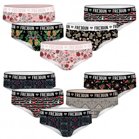Pack 10 braguitas surtidas FREEGUN