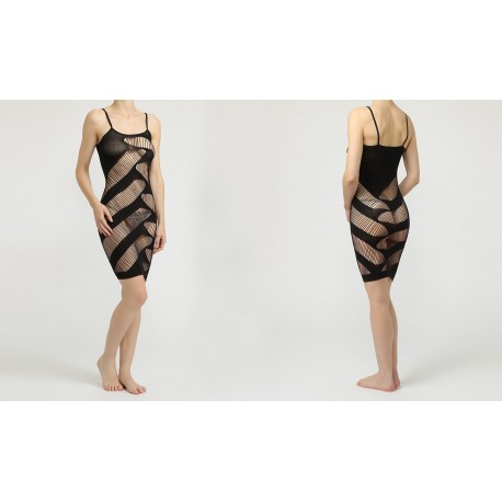 Lencería femenina Jacquie&Michel: body en tela red negro