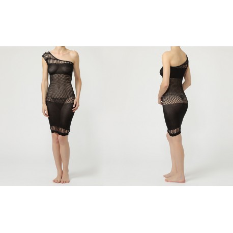 Lencería femenina Jacquie&Michel: body en tela red negro