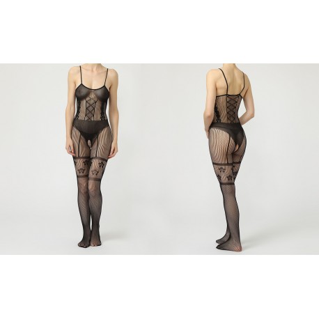 Lencería femenina Jacquie&Michel: babydoll en tela red negro