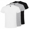 Pack de 30 camisetas de manga corta Roly de color blanco, negro y gris con cuello redondo doble