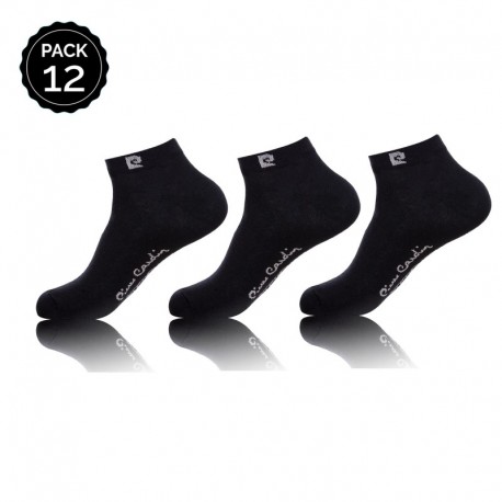 Sets 12 pares de calcetines cortos Pierre Cardin en color negro