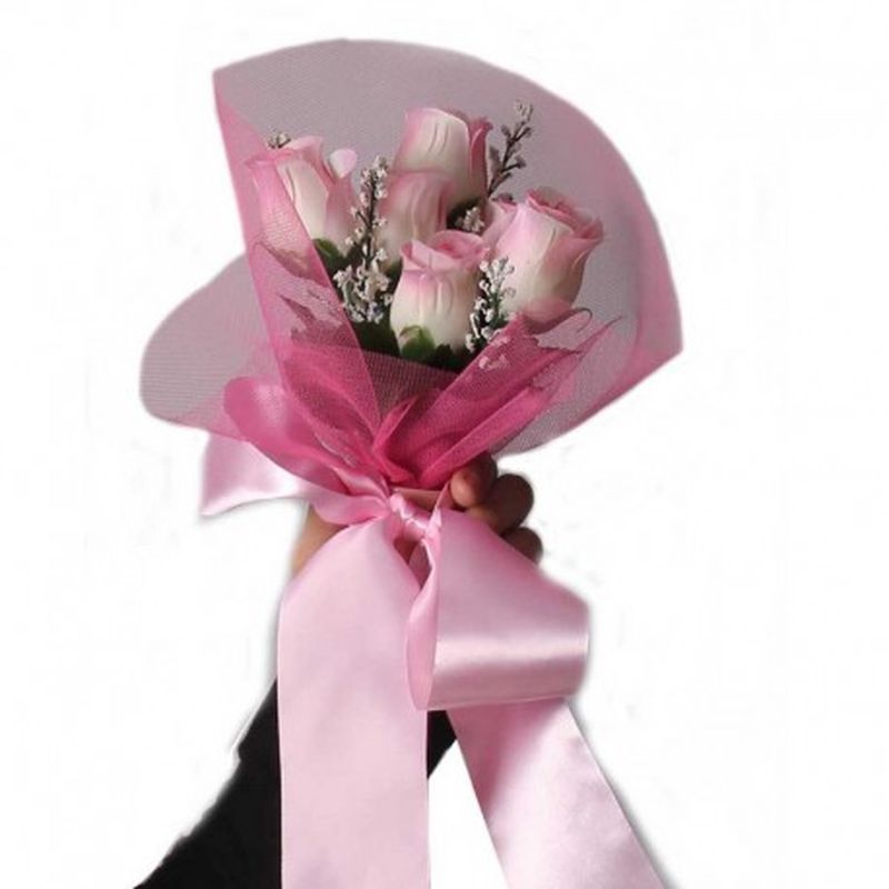 RAMO NOVIA TUL FUCSIA