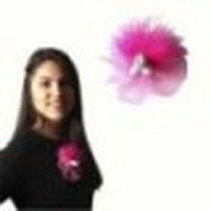 BROCHE TUL FUCSIA PITO GLITER