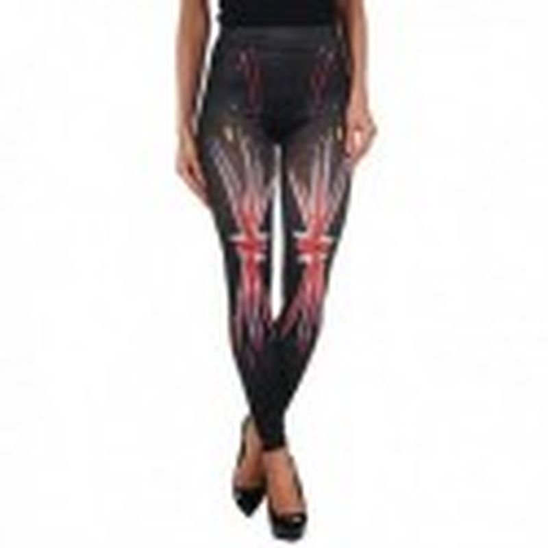 Legging UK pintado Negro