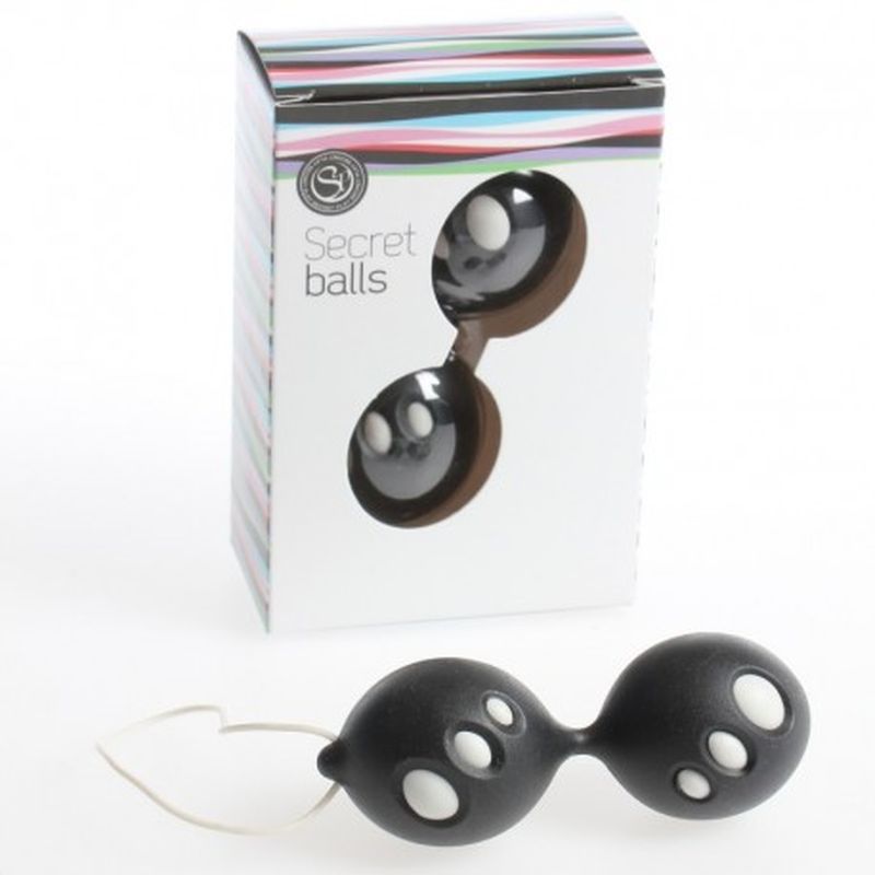 SECRET BALLS: BOLAS CHINAS OVALOS negro