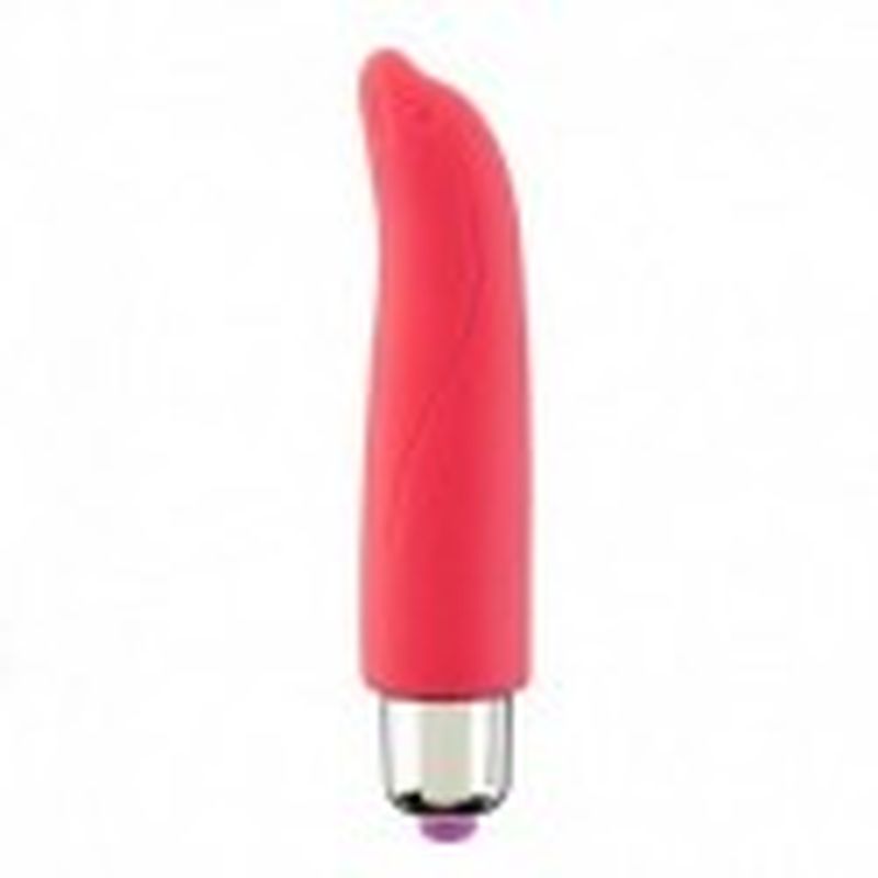 VIBRADOR TIERNO PLACER 4 veloc., 11 cm. ROJO
